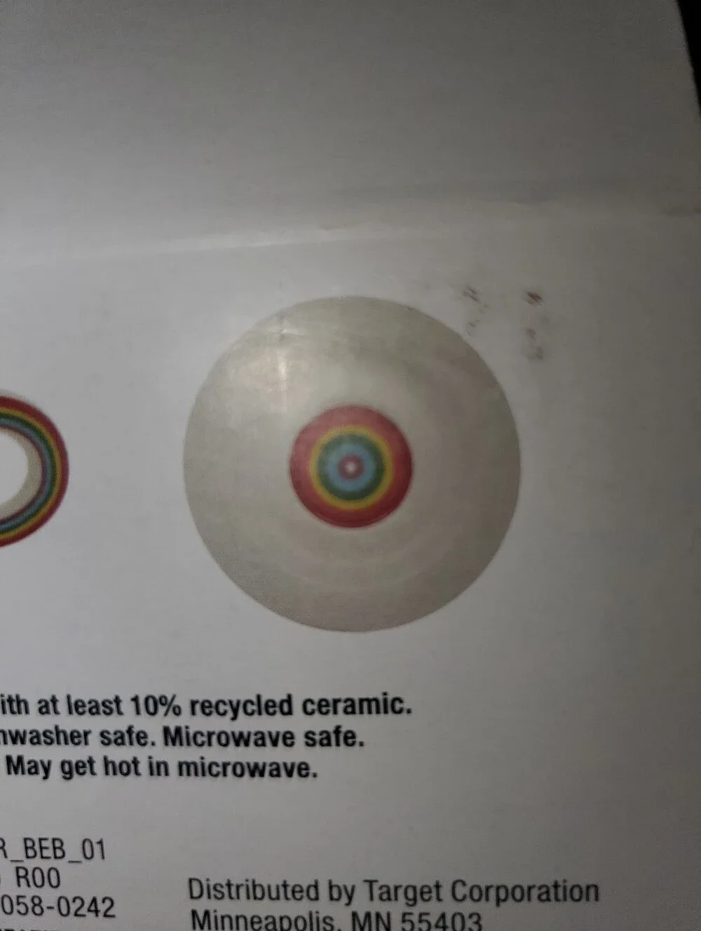 NWT Target Pride 2025 Rainbow Tea Cup and Saucer Plate Stoneware Set - Off White